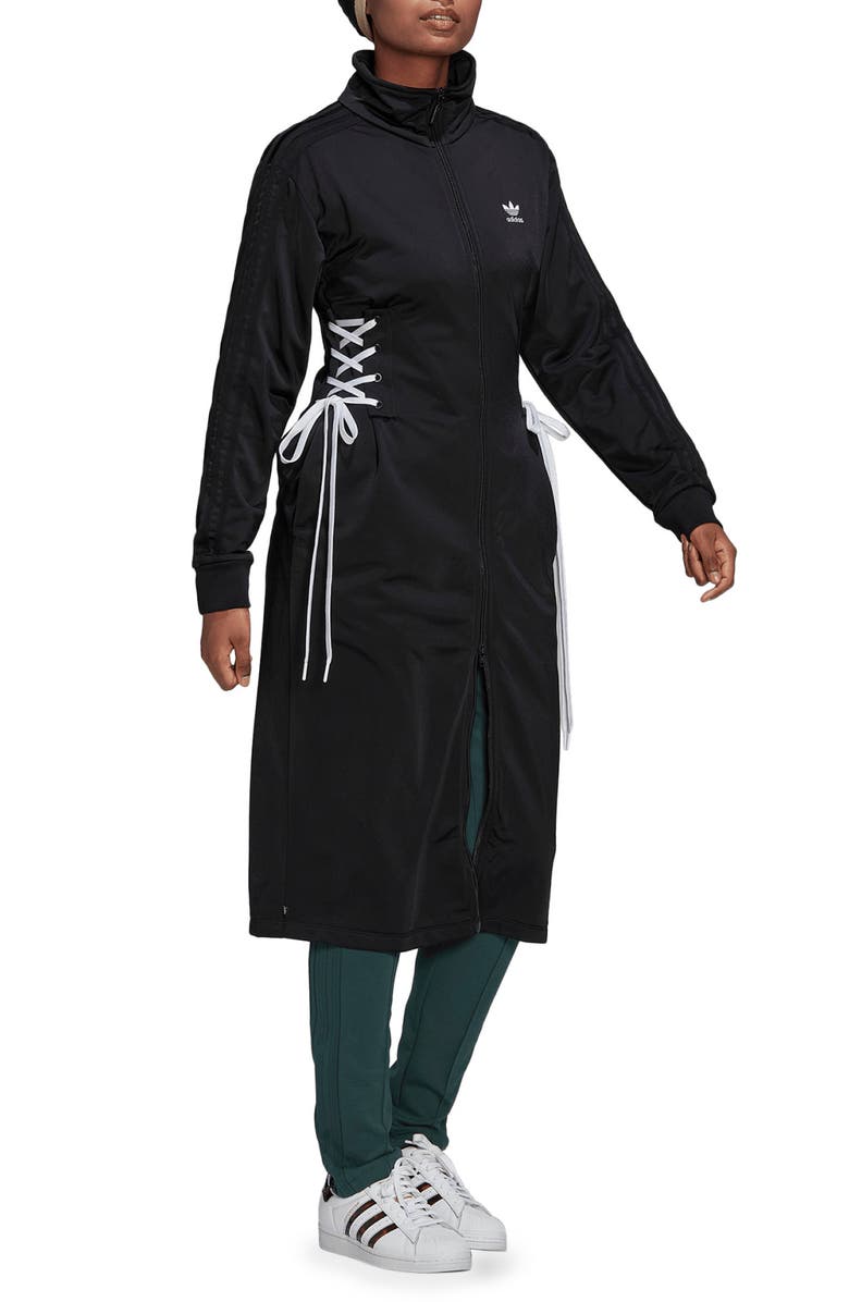 adidas Always Original Laced Longline Recycled Polyester Track Jacket, Alternate, color,