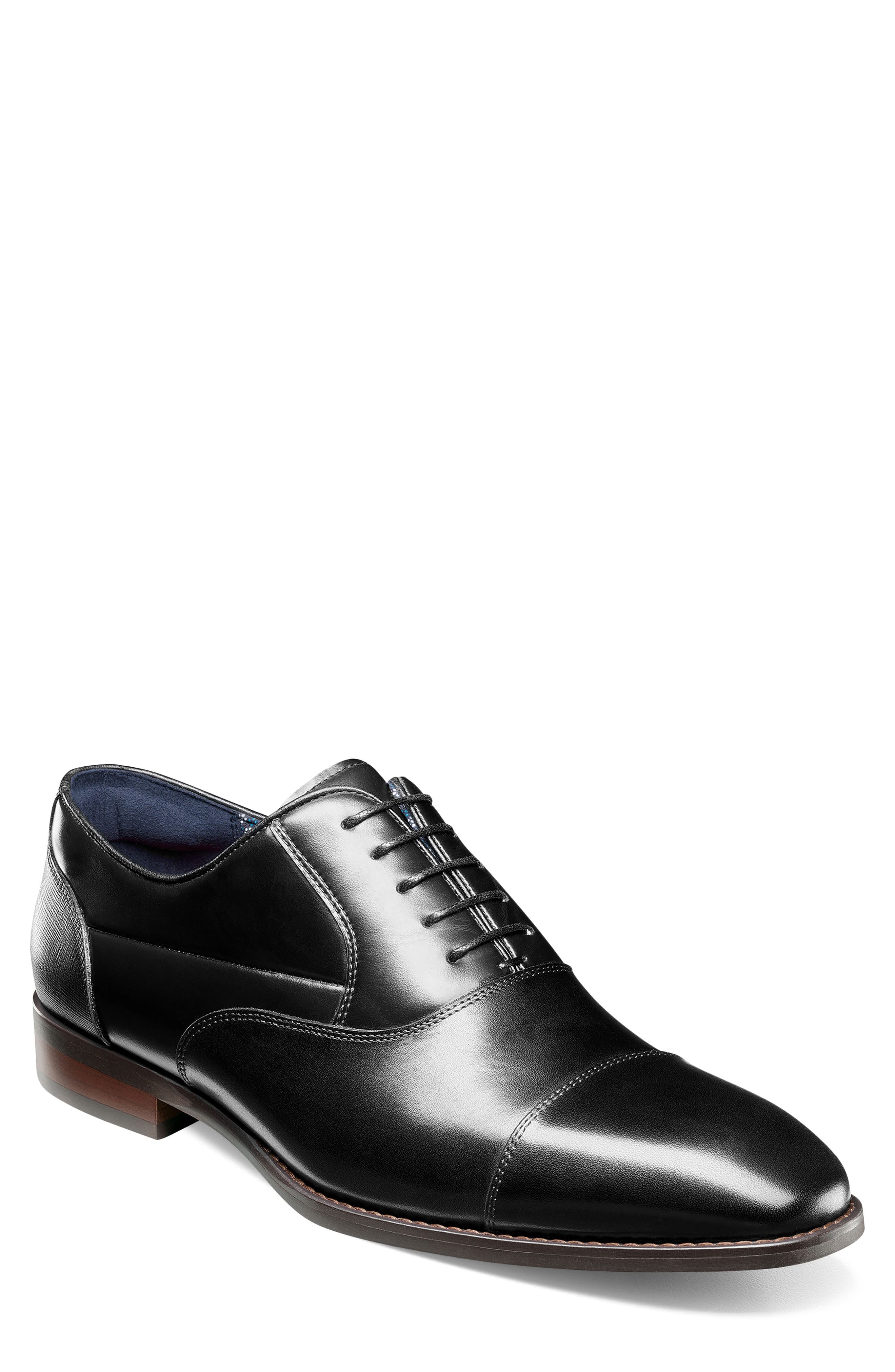 Stacy Adams Kallum Cap Toe Oxford, Main, color, Black