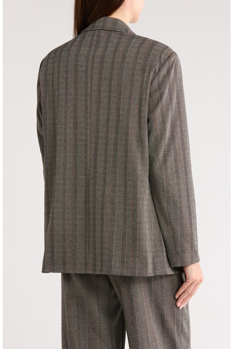 Double Knit Blazer, Alternate, color, BLACK TAUPE COGNAC