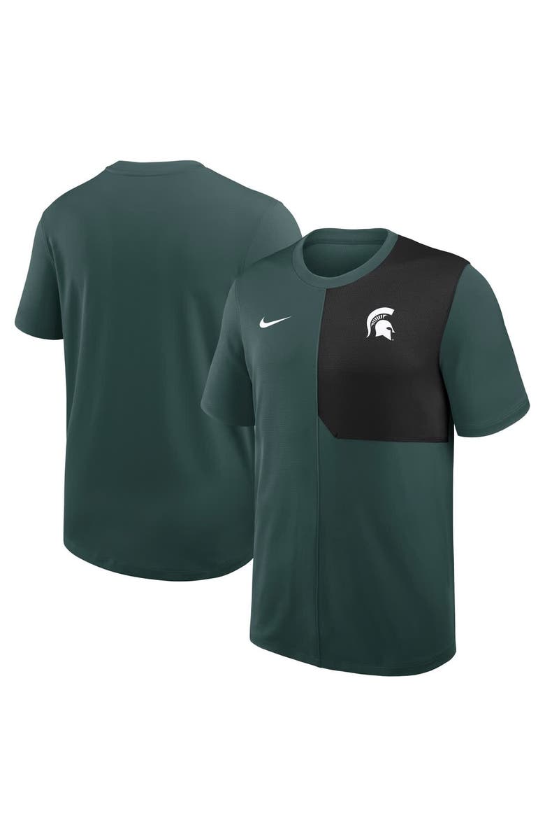 Nike Men's Nike Green Michigan State Spartans 2025 Sideline UV Performance Coach T-Shirt, Alternate, color, Green