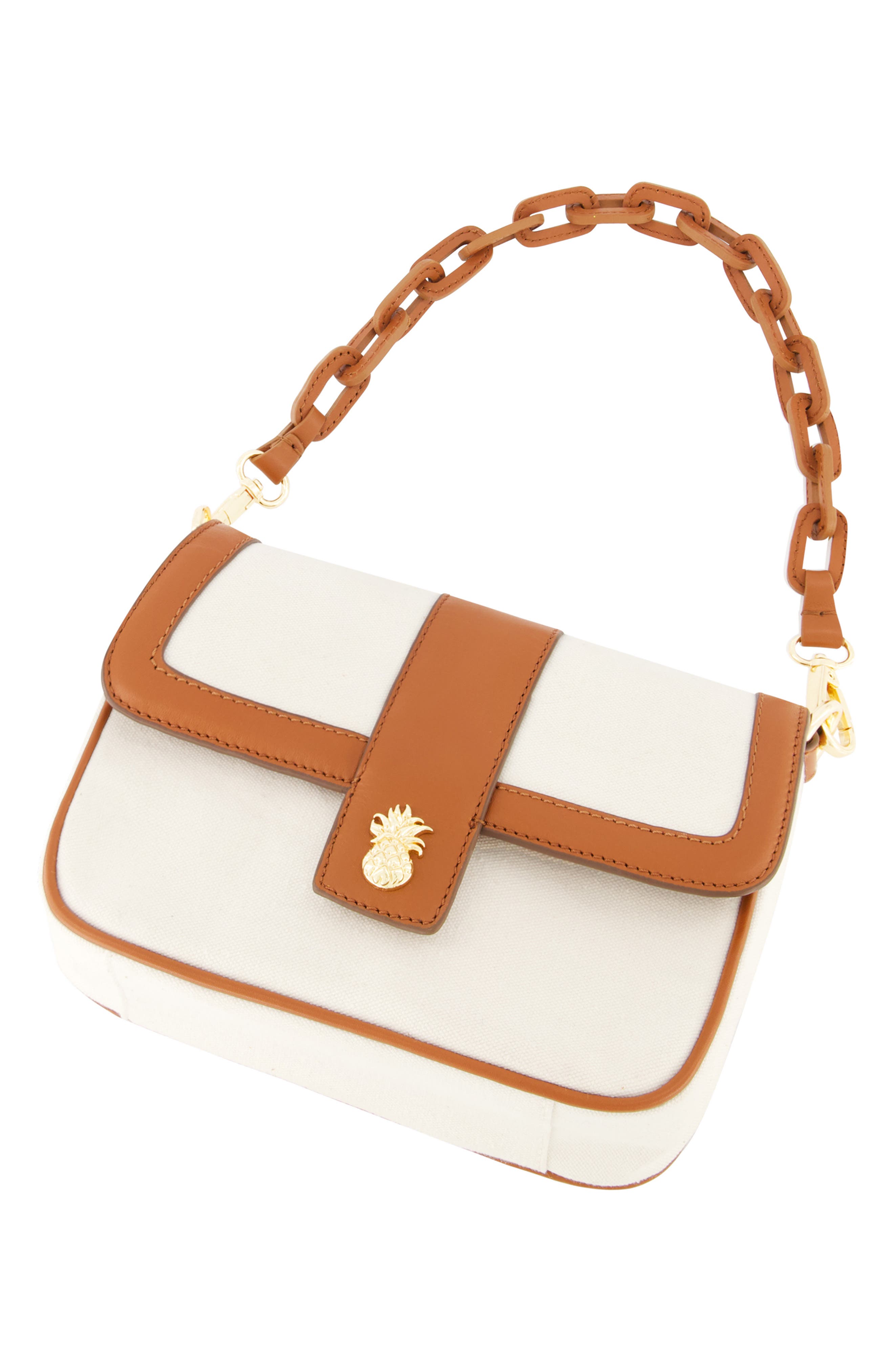 Tommy Bahama Canvas & Leather Trim Crossbody Bag, Alternate, color, Natural