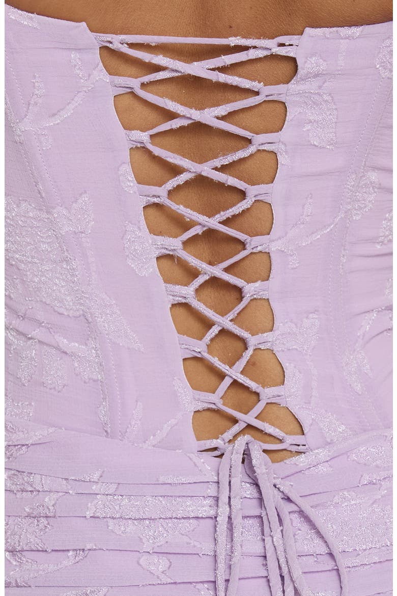 Love From Portofino Halter Corset Maxi Dress, Alternate, color, LILAC