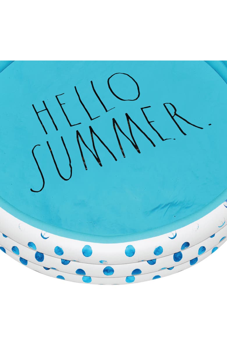 Rae Dunn Hello Summer Aqua Poka Dots 46" Mini Pool, Alternate, color, Blue