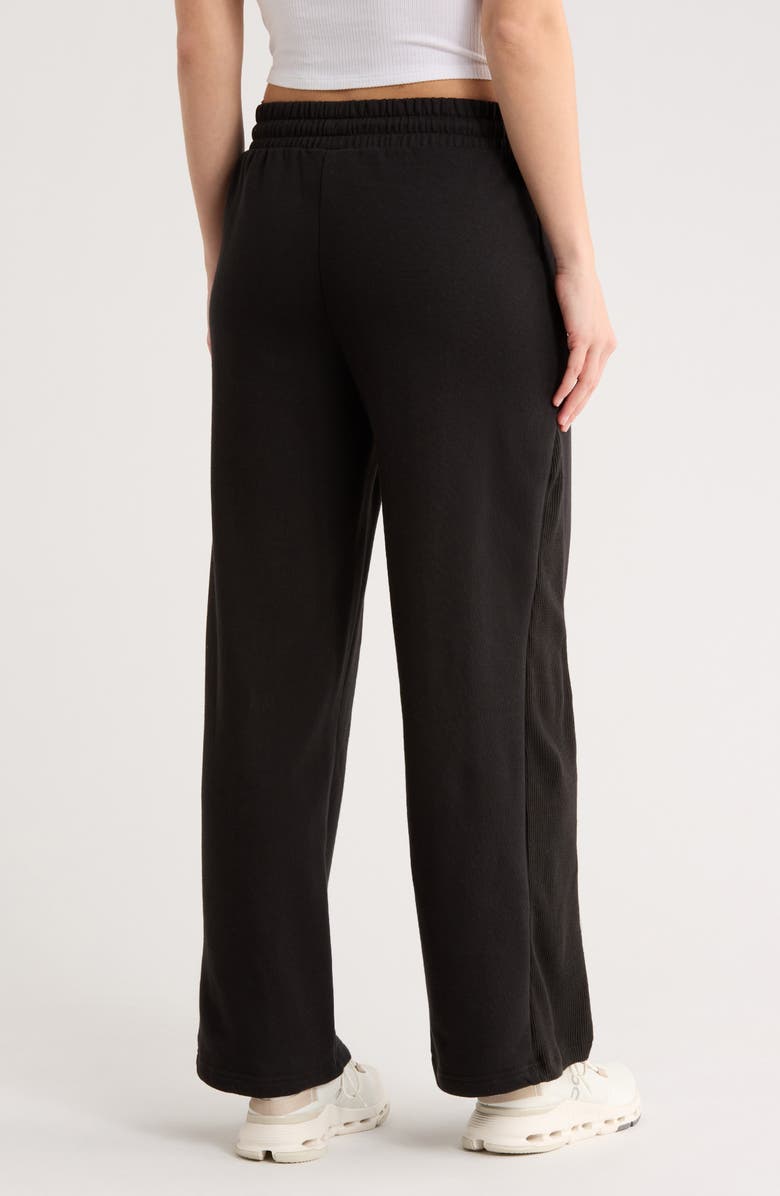 Jessica Simpson Pocket Fleece Wide Leg Pants, Alternate, color, Meteorite