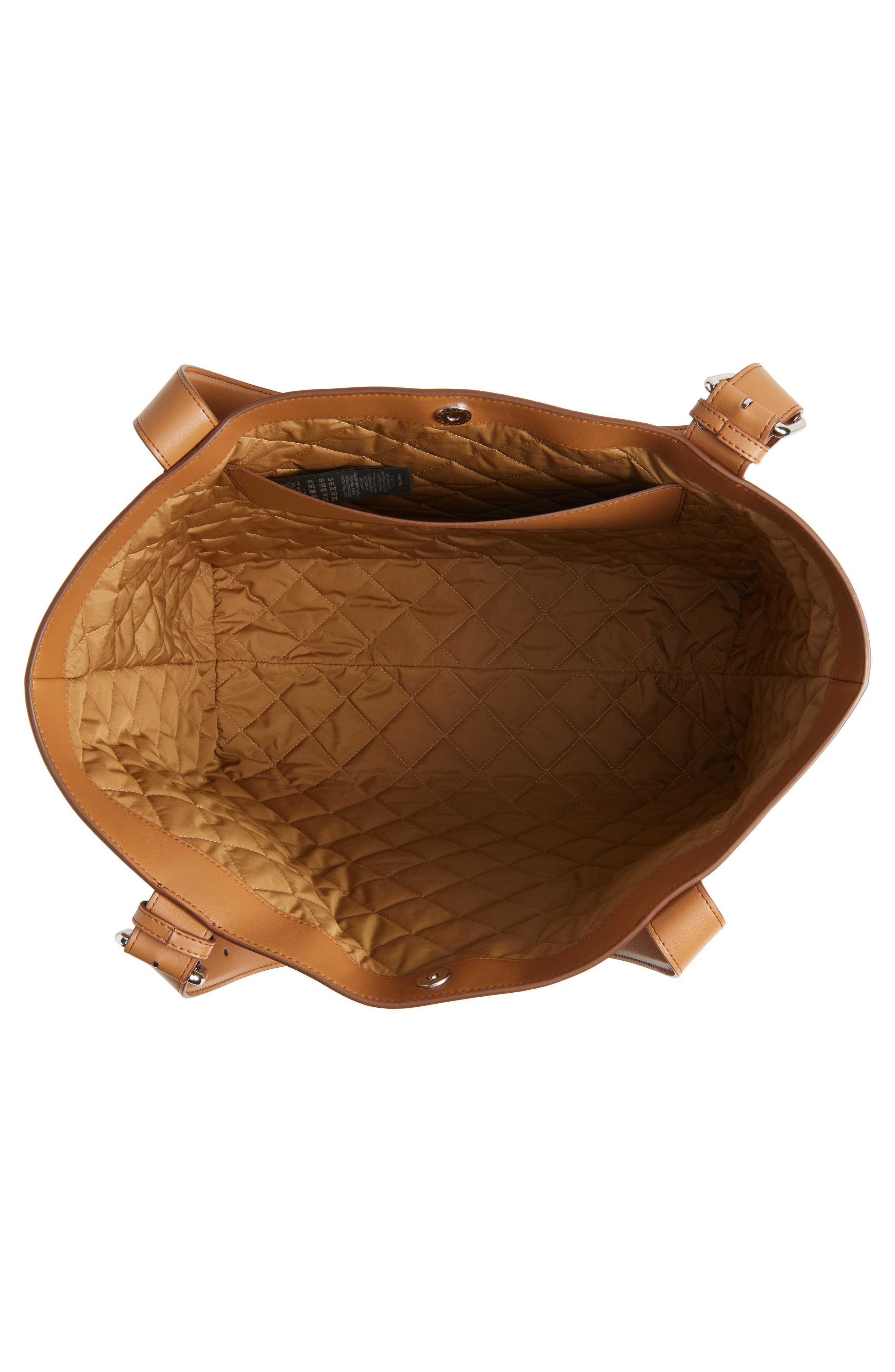 Stella McCartney Biker Perforated Logo Faux Leather Tote, Alternate, color, 