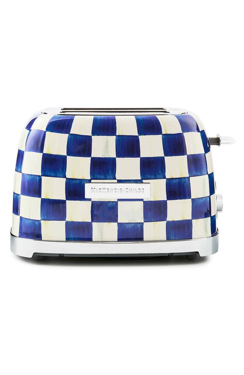 MACKENZIE CHILDS Royal Check 2-Slice Toaster, Alternate, color, Royal