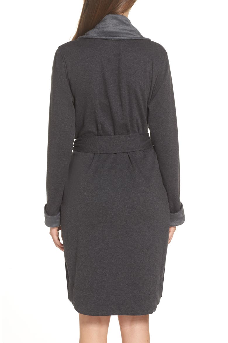Blanche II Short Robe, Alternate, color, BLACK BEAR HEATHER