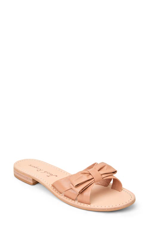 Jack Rogers Brightly Bow Slide Sandal In Cafe Au Lait