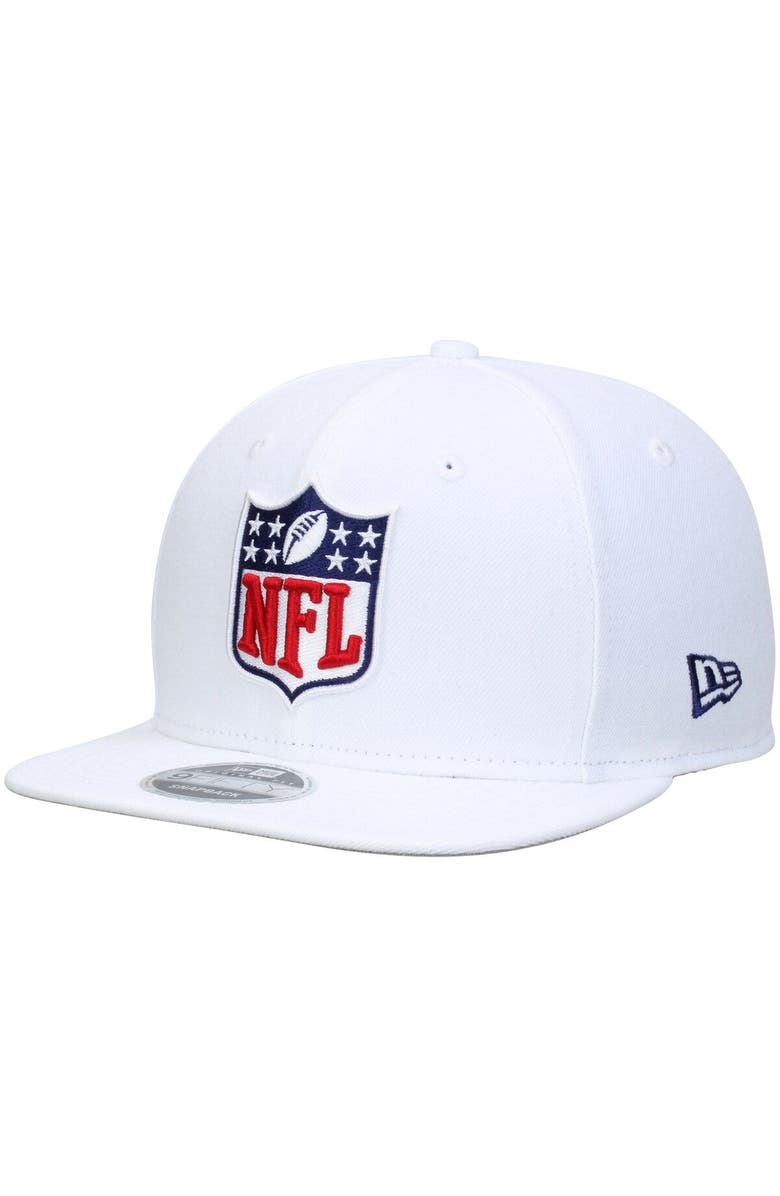 New Era Men's New Era White NFL Shield Logo Original Fit 9FIFTY Adjustable Snapback Hat, Main, color, 