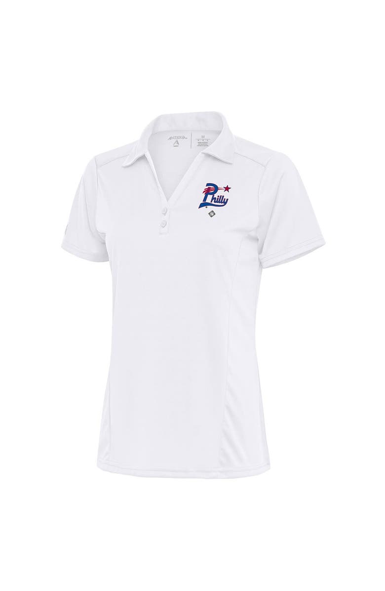 ANTIGUA Women's Antigua White Philadelphia Stars Tribute Polo, Alternate, color, 