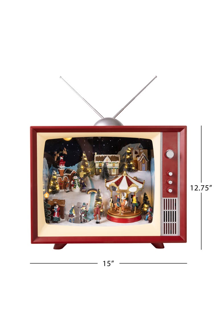 15 in. Animated Vintage Television, Alternate, color, Multicolor