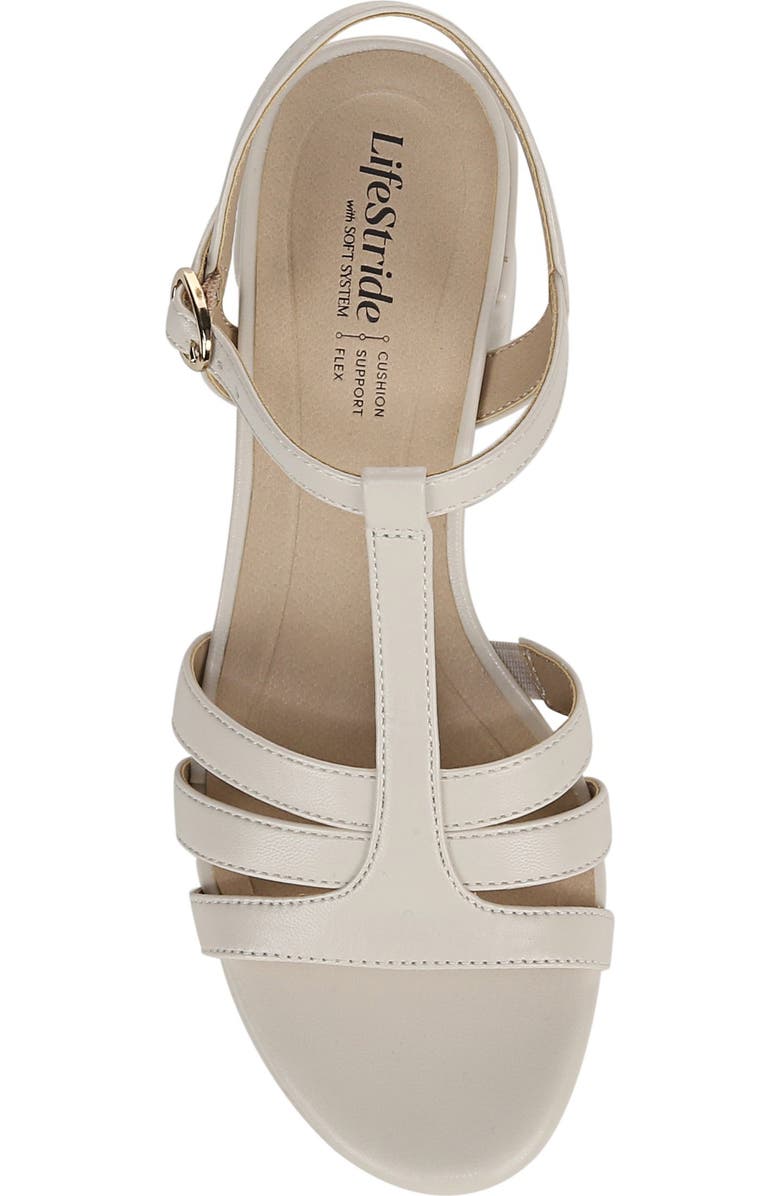 LifeStride Rio Ankle Strap Platform Sandal, Alternate, color, Bone
