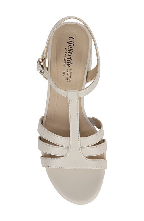 Shop Lifestride Rio Ankle Strap Platform Sandal In Bone