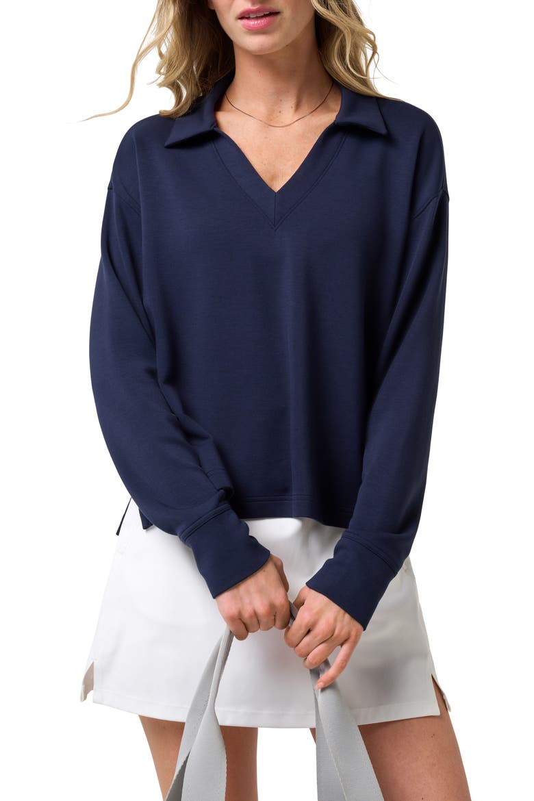 SkyLoft V-Neck Pullover, Alternate, color, NAVY BLAZER