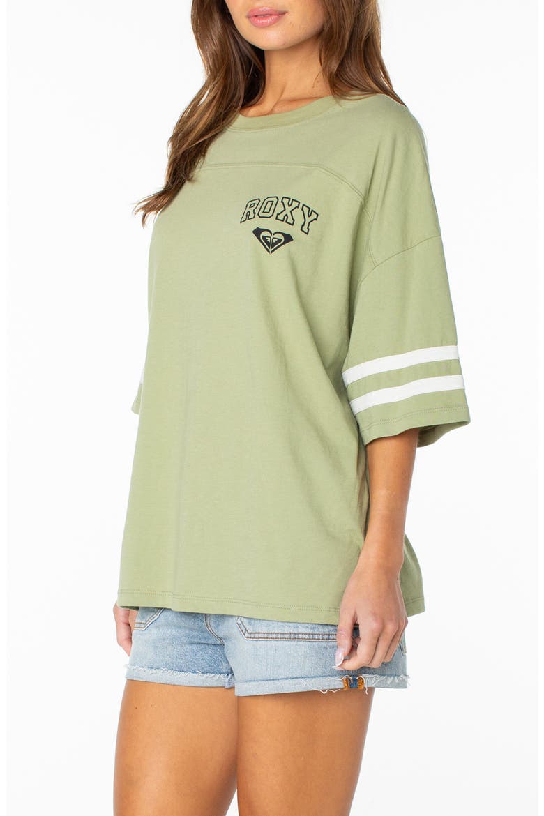 Game Day Graphic Oversized T-Shirt, Alternate, color, OIL GREEN
