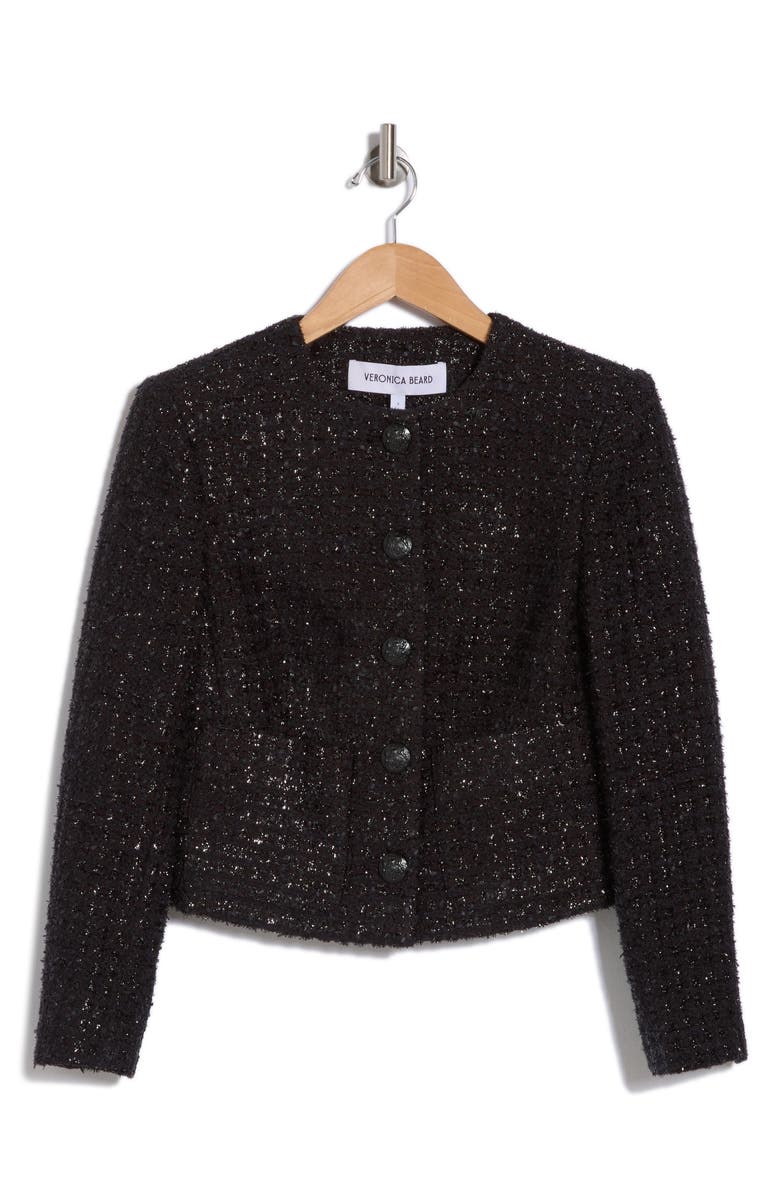 Veronica Beard Nathan Shimmer Tweed Jacket, Alternate, color, 