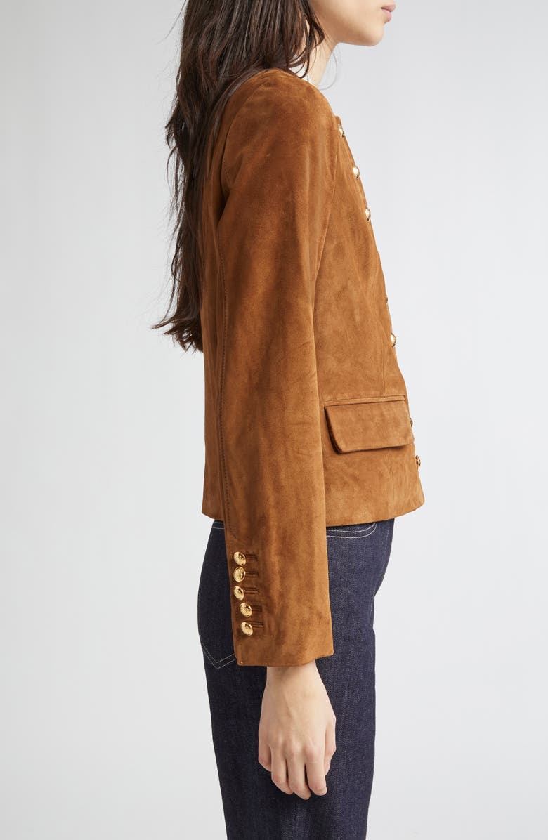Nili Lotan Nanon Suede Jacket, Alternate, color, Martora