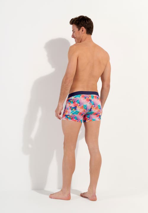Hom Aquaflowers Boxer Briefs In Multico Print