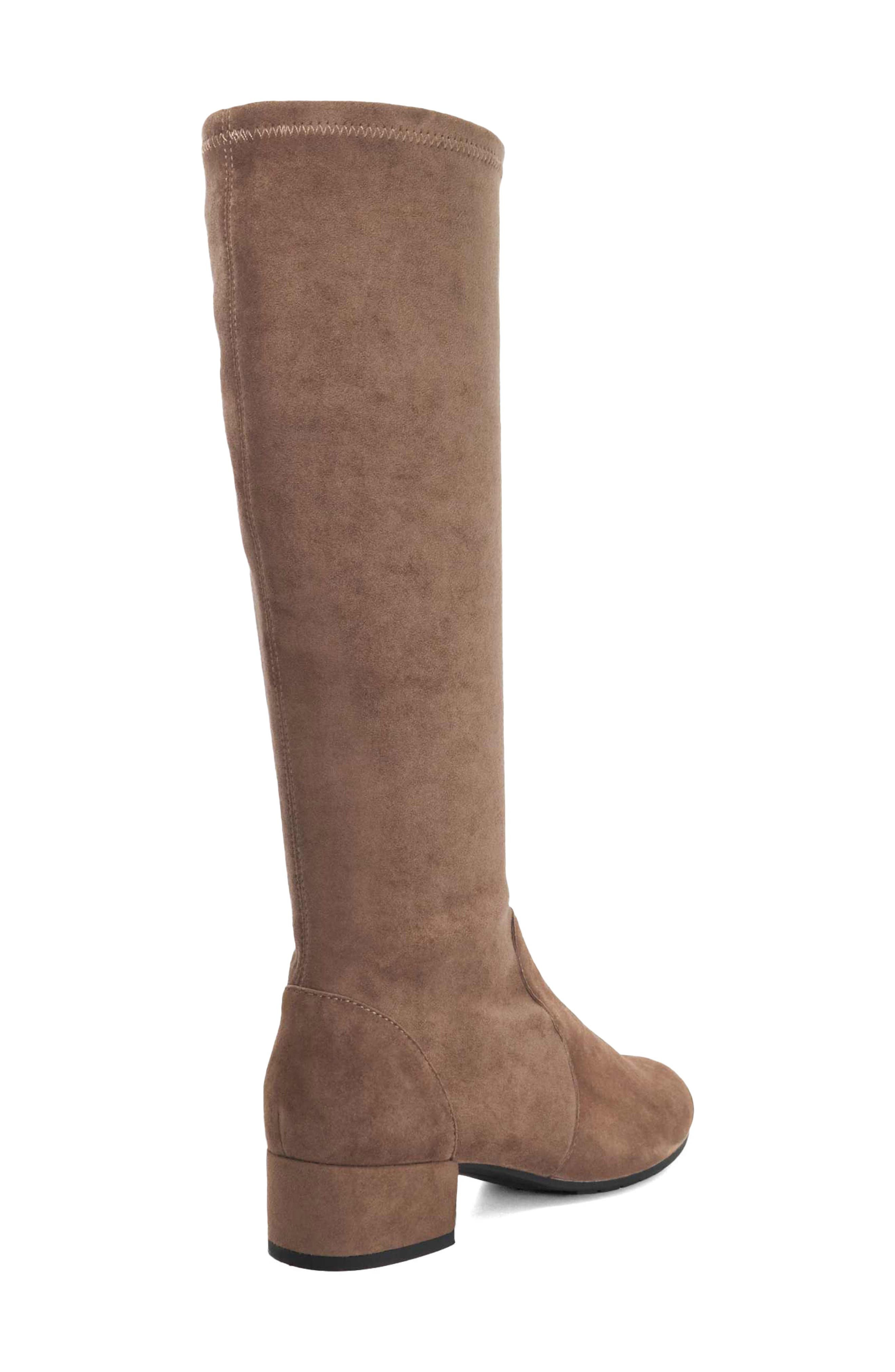 Topsys Tall Stretch Leather Boot, Alternate, color, MINK