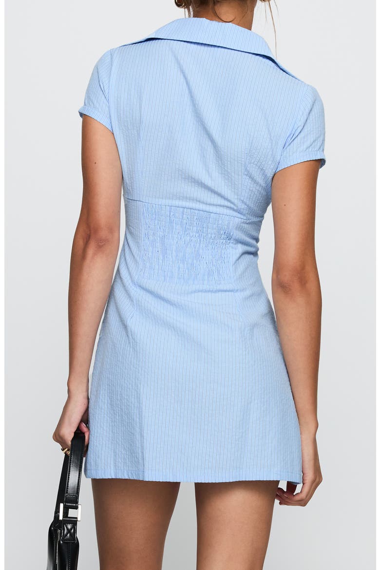 Motley Stripe Minidress, Alternate, color, BLUE STRIPE