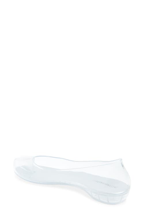 Jeffrey Campbell Fixed Split Toe Jelly Flat In Transparent
