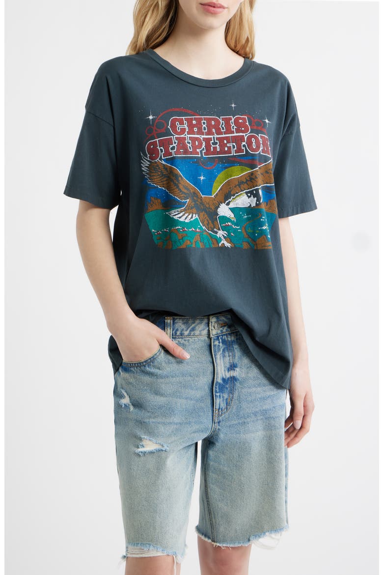 Chris Stapleton Wild Eagle Cotton Graphic T-Shirt, Main, color, VINTAGE BLACK