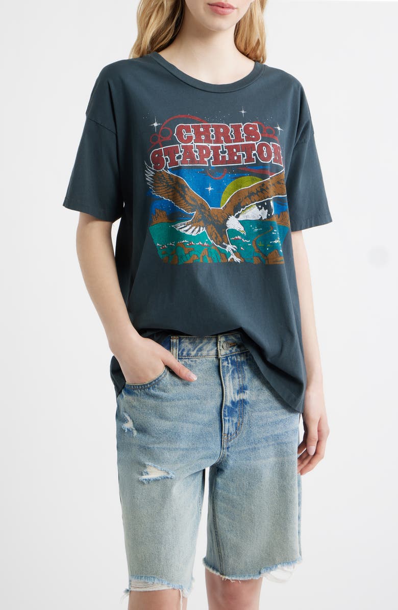 Daydreamer Chris Stapleton Wild Eagle Cotton Graphic T-Shirt, Main, color, Vintage Black