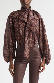 L'AGENCE Rhett Oversize Linen & Silk Top