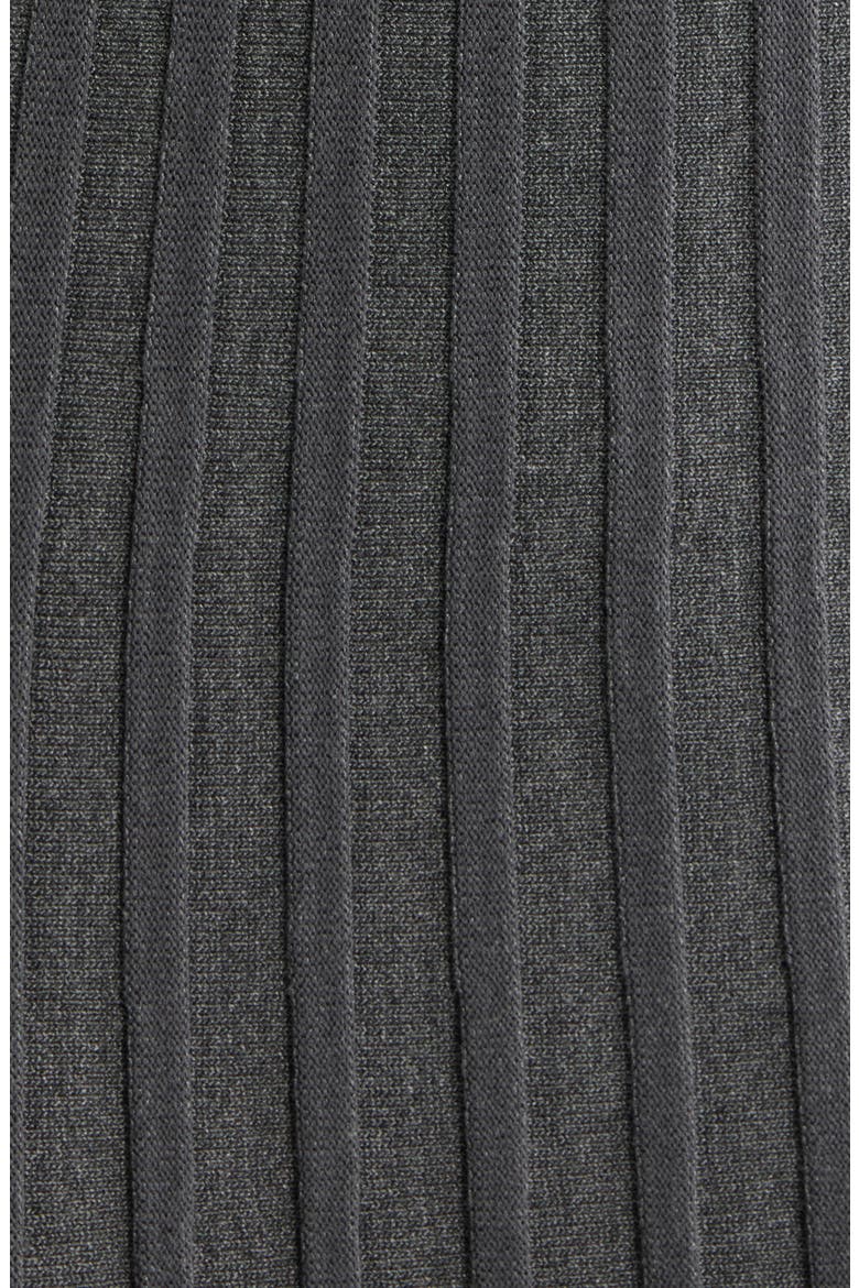 Long Sleeve A-Line Sweater Dress, Alternate, color, CHARCOAL/ WHITE