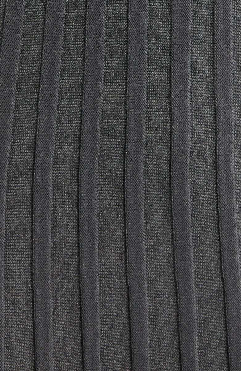 ZOE AND CLAIRE Long Sleeve A-Line Sweater Dress, Alternate, color, Charcoal/ White