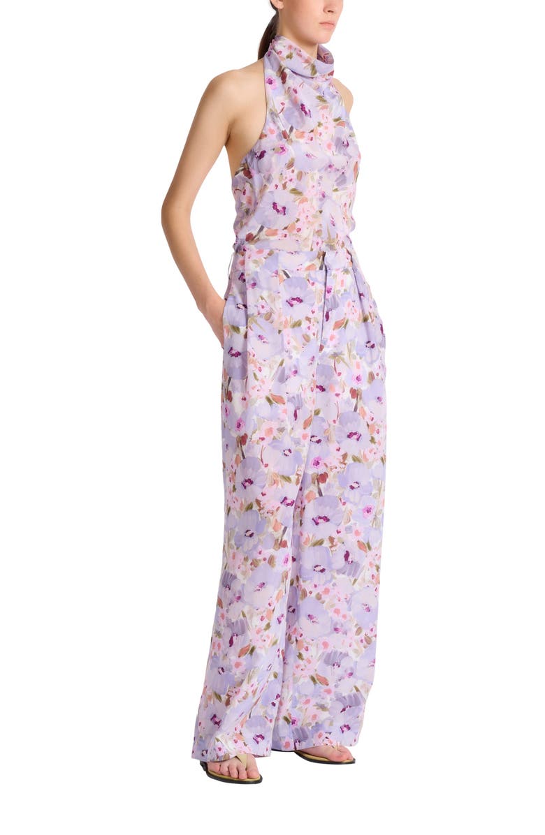 Balmain Printed Poppy Flower trousers, Main, color, Multicolor