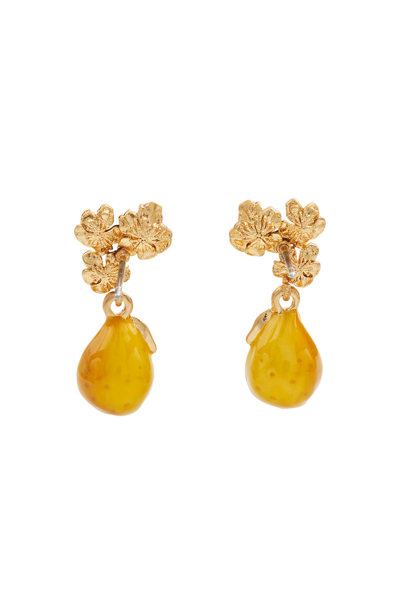 Golden Pear Drop Gold Earrings, Alternate, color, Gold