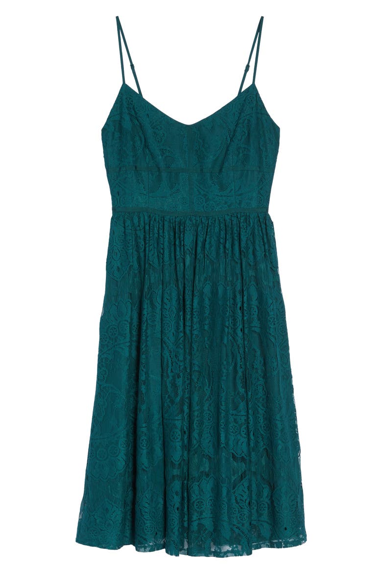 BB Dakota Galena Fit & Flare Dress, Alternate, color, VERDE