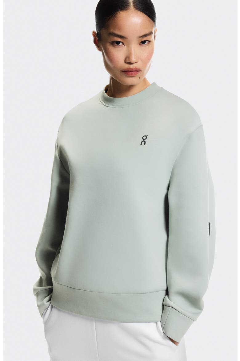Focus Tech Crewneck Sweatshirt, Alternate, color, MINERAL