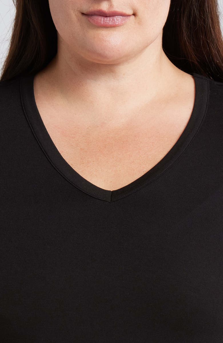 Universal Standard Lily Liquid Jersey V-Neck T-Shirt, Alternate, color, 