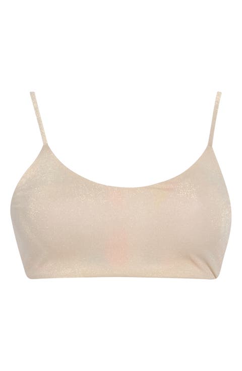 Ceci Shimmer Scoop Neck Bikini Top