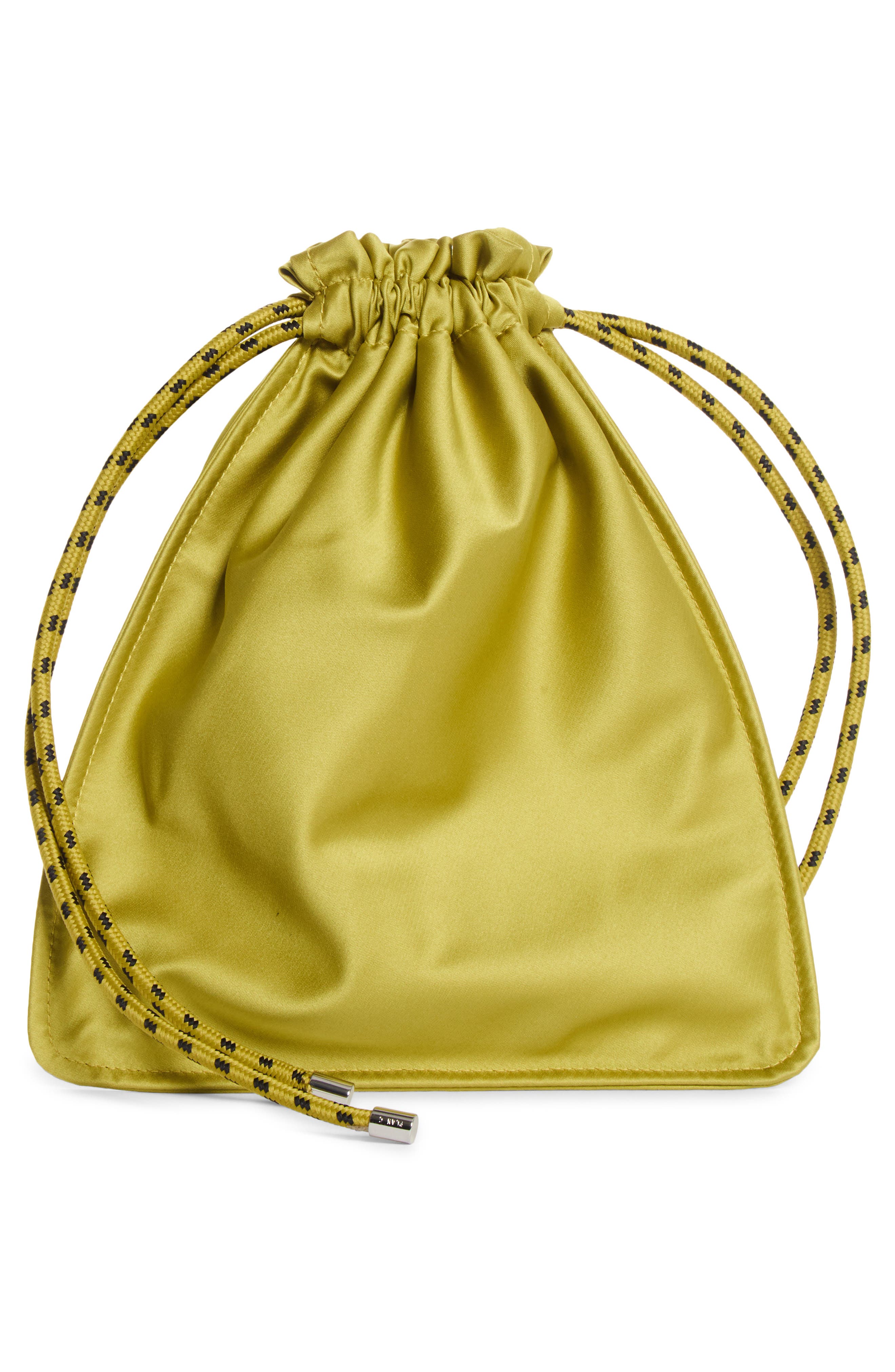 Satin Bucket Bag, Alternate, color, CITRON