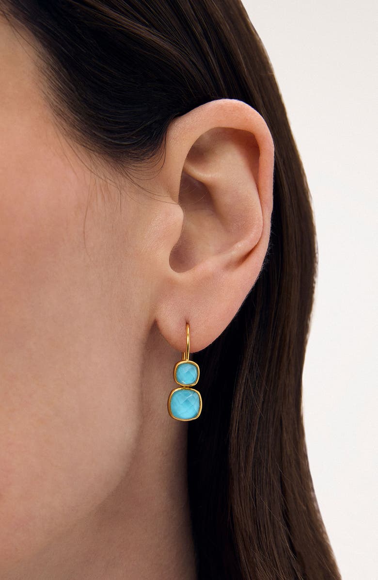 Dean Davidson Monterey Droplet Earrings, Alternate, color, Iridescent Turq/ Gold