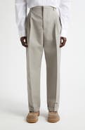 Bottega Veneta Pleated Dry Wool Mélange Toile Trousers