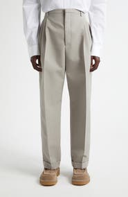 Bottega Veneta Pleated Dry Wool Mélange Toile Trousers