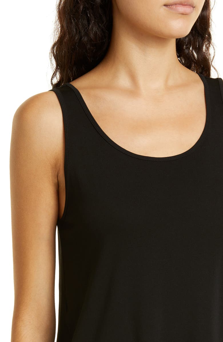 Eileen Fisher Slim Fit Scoop Neck Silk Tank, Alternate, color, 
