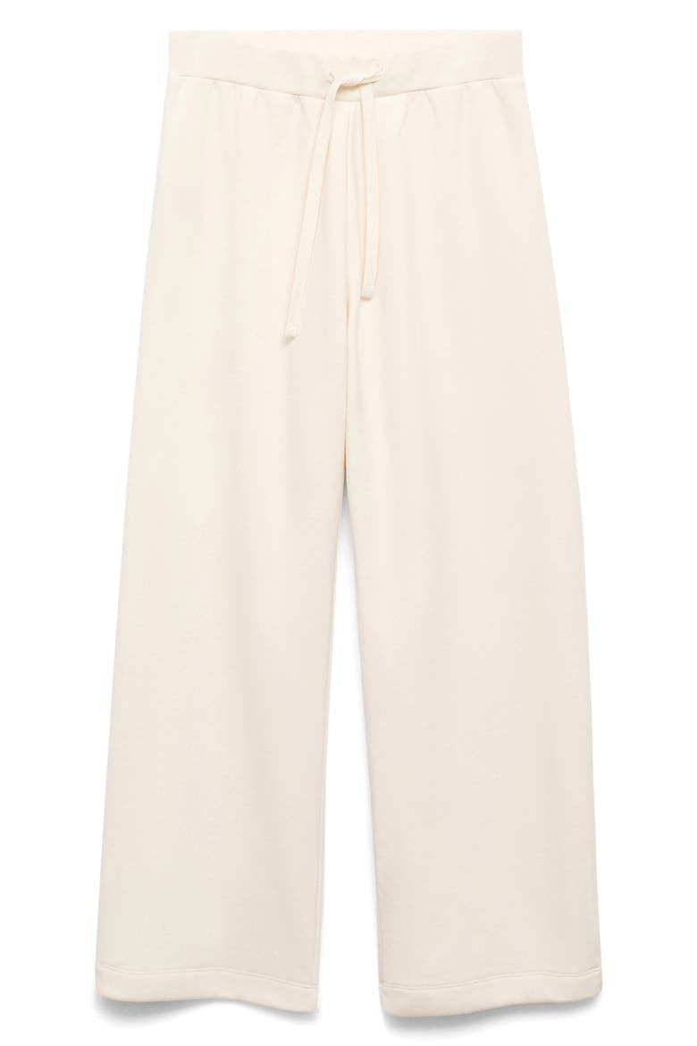 Cotton Blend Wide Leg Lounge Pants, Alternate, color, VANILLA