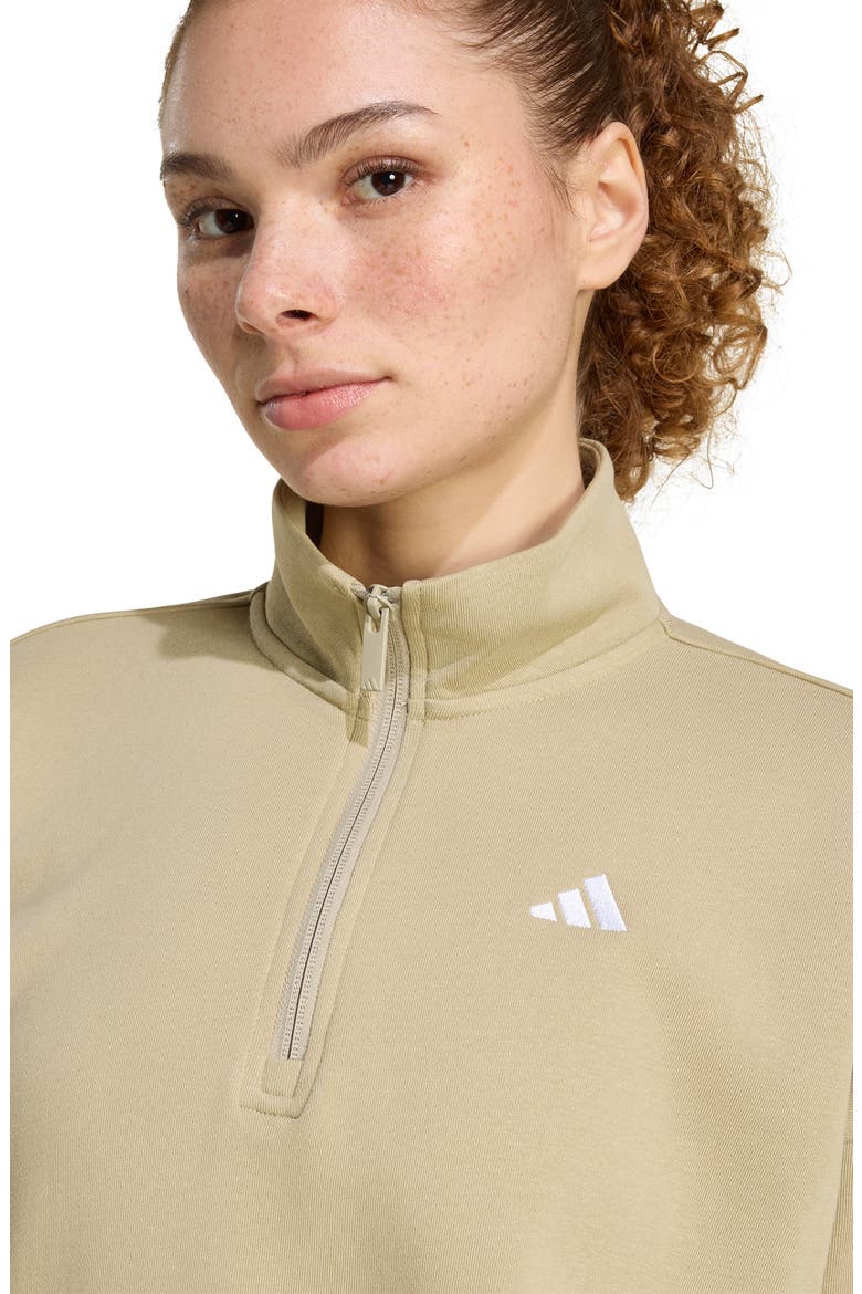 French Terry Quarter Zip Pullover, Alternate, color, WONDER CARGO/ WHITE