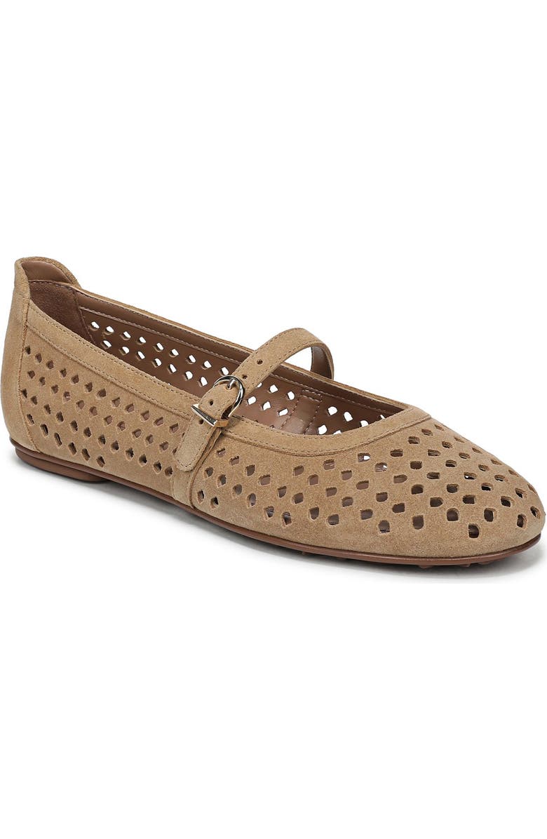 Naturalizer Aria Perforated Flat, Main, color, Dune Dust Tan
