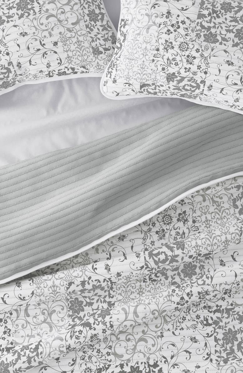 HOMESPUN All Season Patchwork 3-Piece Down Alternative Reversible Quilt Set, Alternate, color, Light Gray