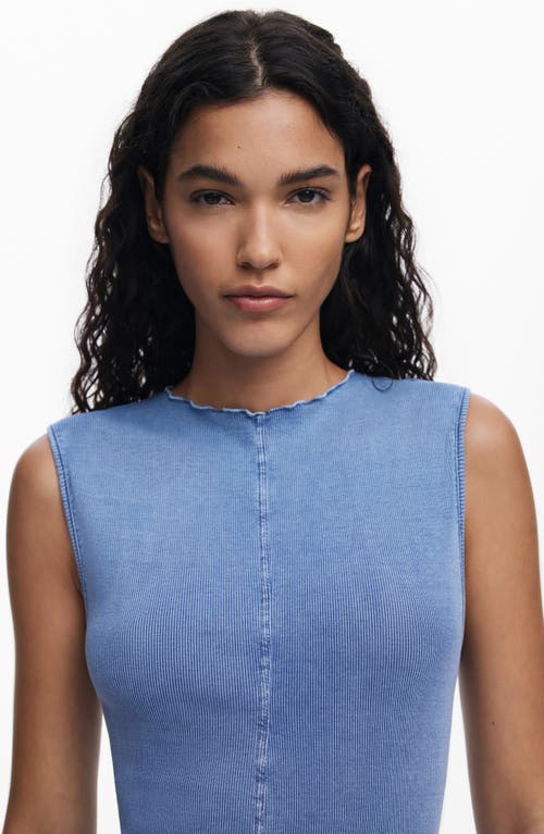 Desigual Sleeveless Open Back Minidress In Gray