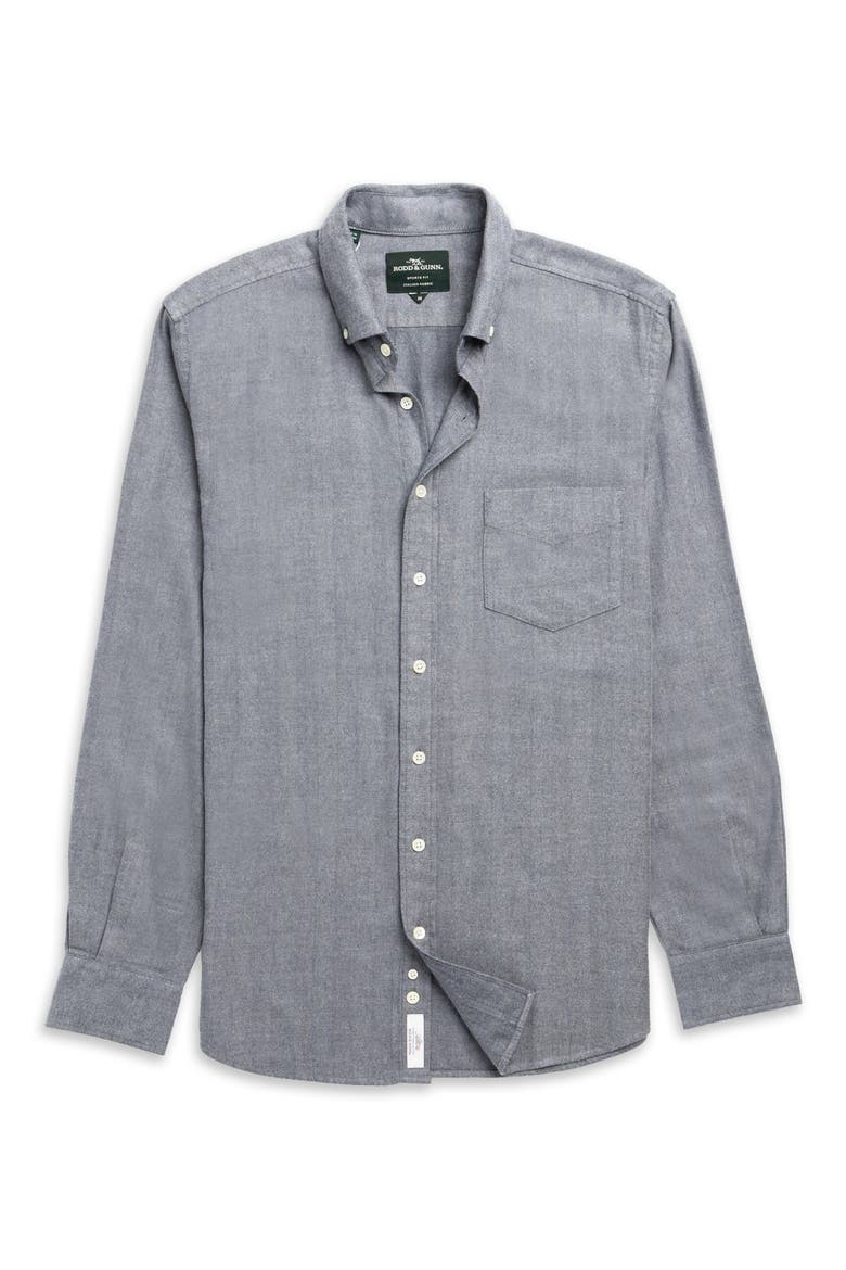 Barrhill Sports Fit Button-Down Shirt, Alternate, color, DENIM