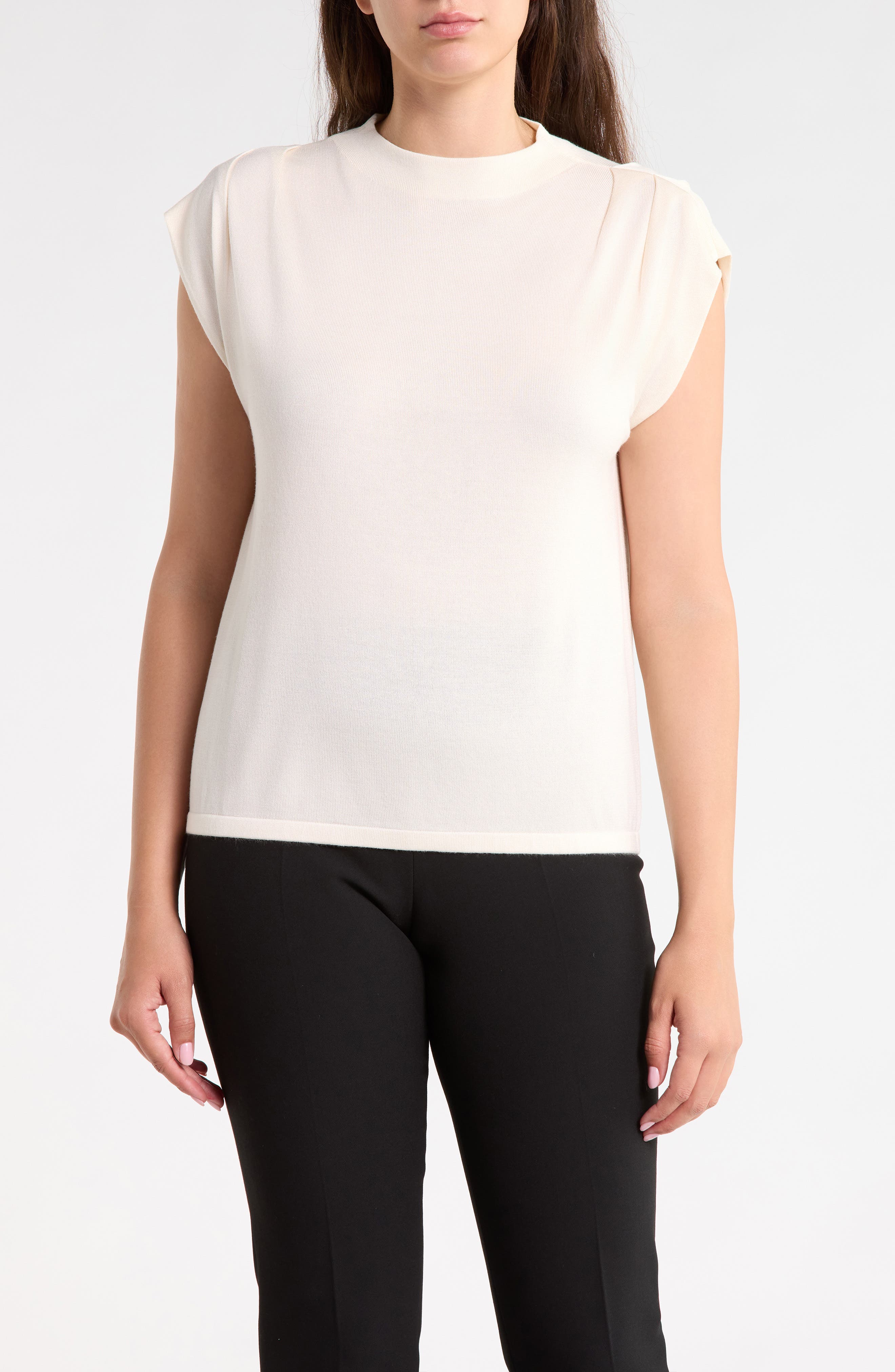 Pintuck Shell Sweater