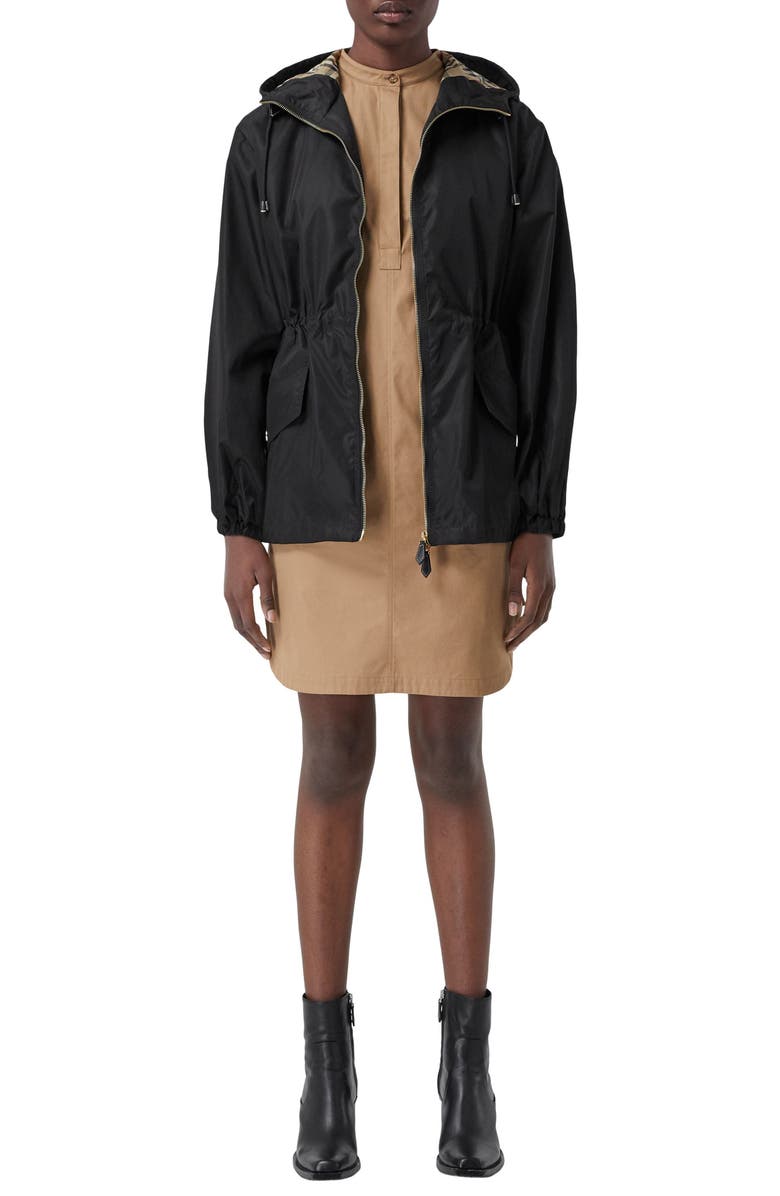 Burberry Binham Zip Hooded Nylon Jacket, Alternate, color, 
