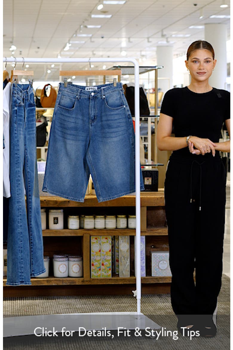 Sylva Studded Embroidered Denim Bermuda Shorts video